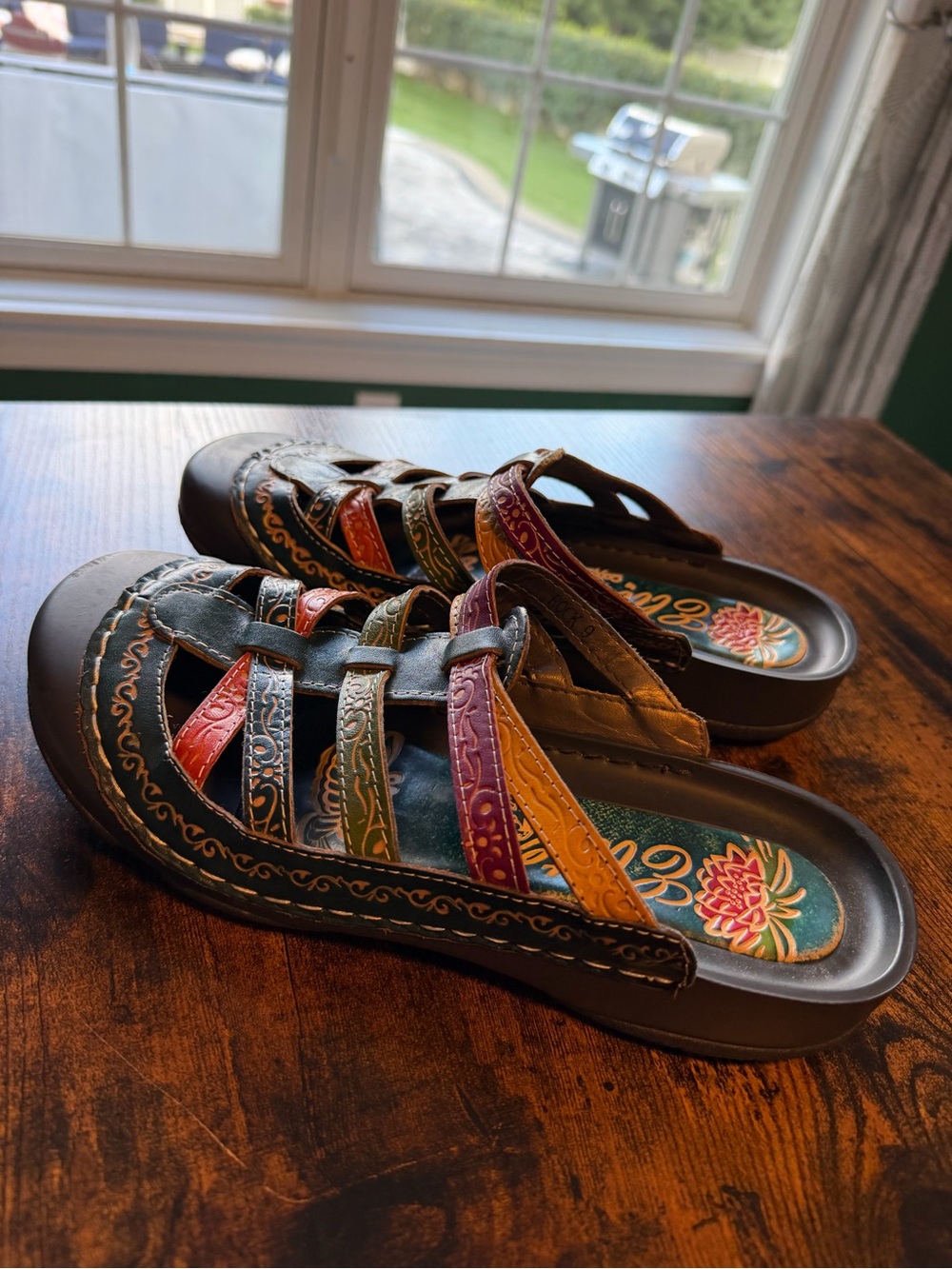 Corkys elite Multicolor Leather Strappy Slide Mules